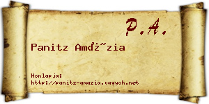 Panitz Amázia névjegykártya